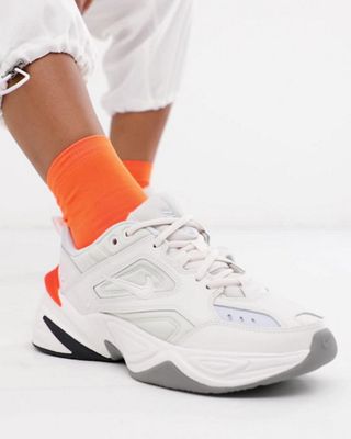 Nike white orange M2K Tekno trainers | ASOS