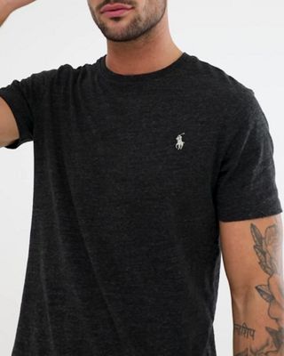 Polo Ralph Lauren icon logo t-shirt custom regular fit in black